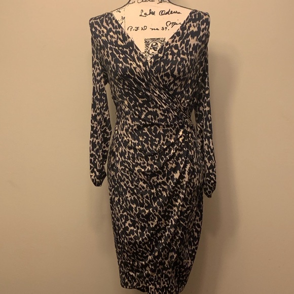 Cache Dresses & Skirts - Leopard print long sleeve dress.